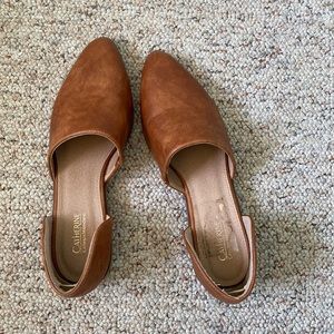Brown slip on shoes